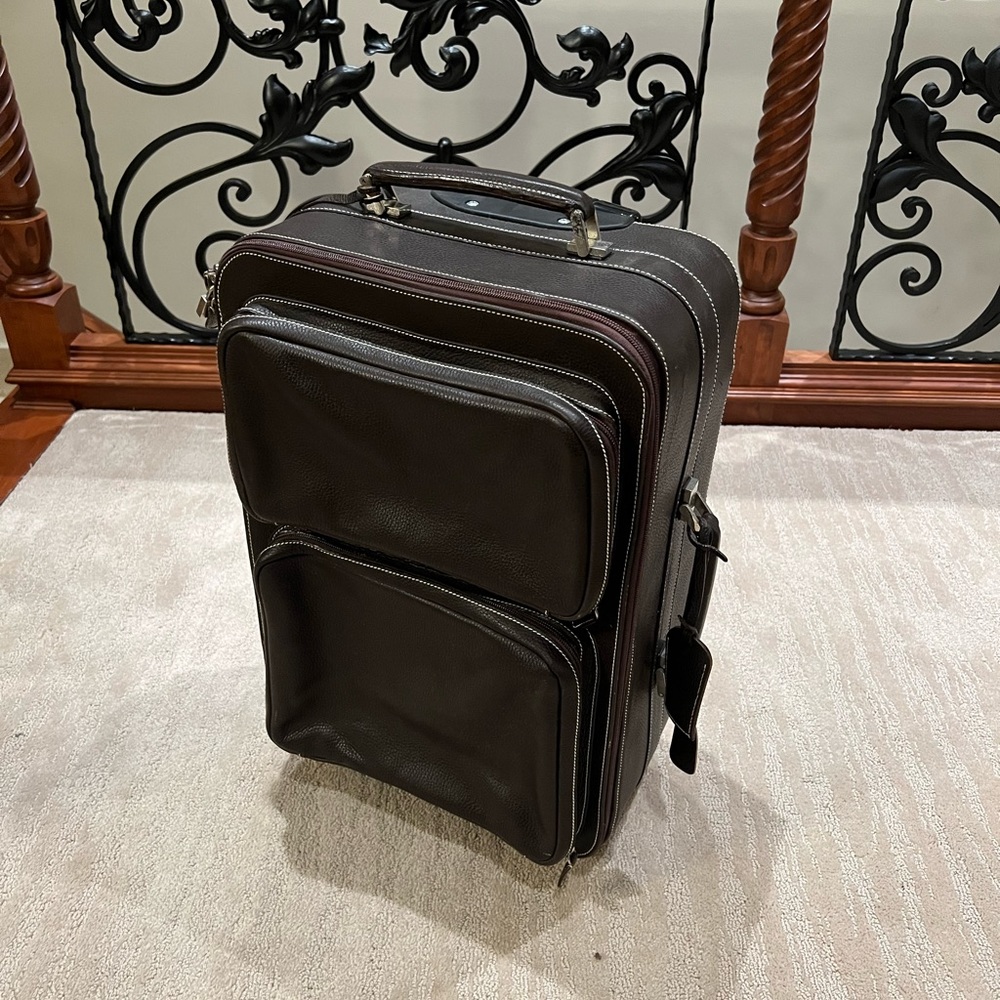Laurent Effel Leather Carry On Suitcase / Luggage